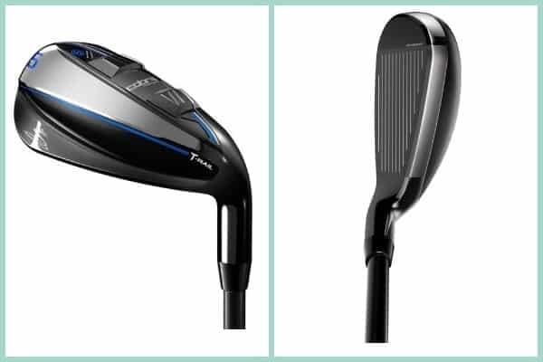 Cobra T-Rail Irons are pictured, some sides of nan nine are shown