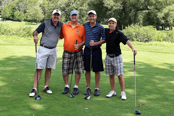 Group of golfers after a competitive round